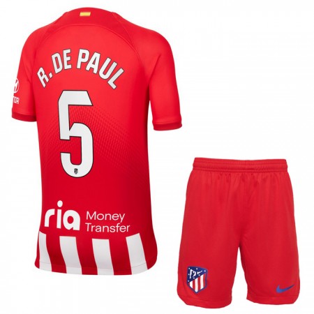 Atlético Madrid R. De Paul 5 Dječji Domaći Nogometni Dresovi 2023-24 Atlético Madrid R. De Paul 5 Dječji Domaći Nogometni Dresovi 2023-24